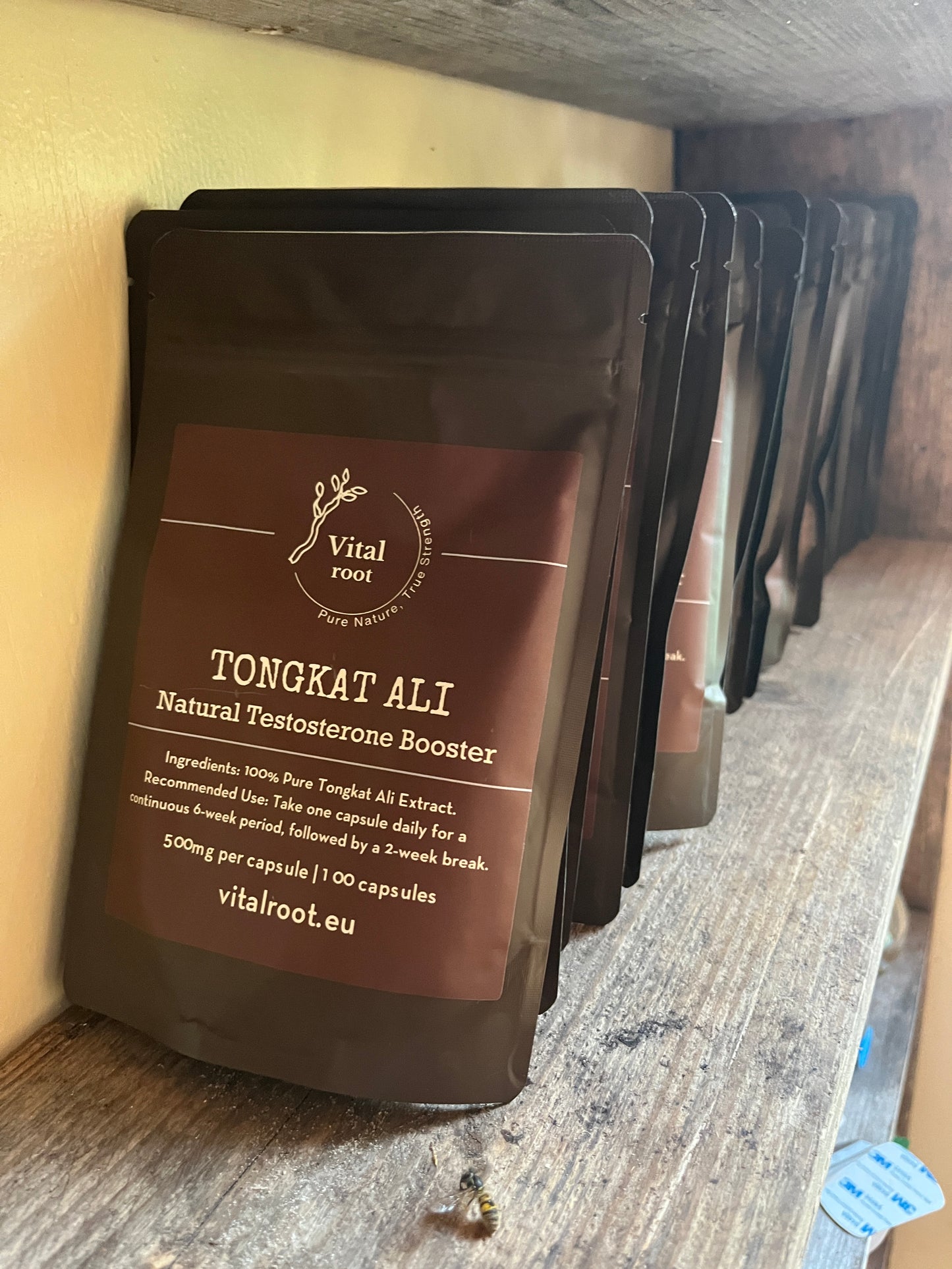 Premium Tongkat Ali 500mg Capsules - 100% Natuurlijk Testosteron Booster voor Mannen - 100 Stuks