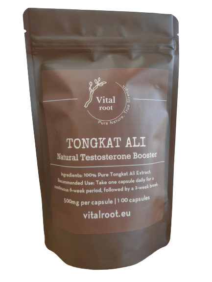Premium Tongkat Ali 500mg Capsules - 100% Natuurlijk Testosteron Booster voor Mannen - 100 Stuks